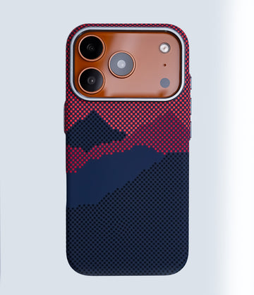 iPhone 17 Pro Max Back Cover Case | Carbon Fiber Mag-X - Mountain Peak Purple