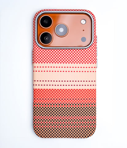 iPhone 17 Pro Max Back Cover Case | Carbon Fiber Mag-X - Sunset Orange