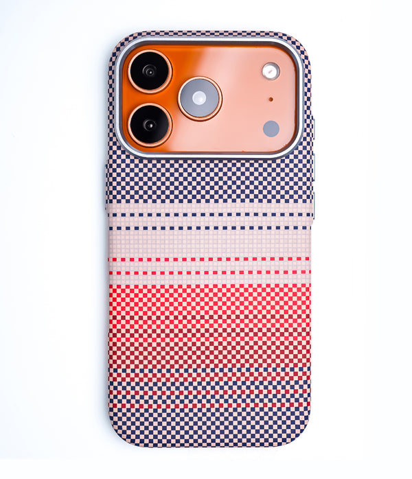 iPhone 17 Pro Back Cover Case | Carbon Fiber Mag-X - Sunset Gray