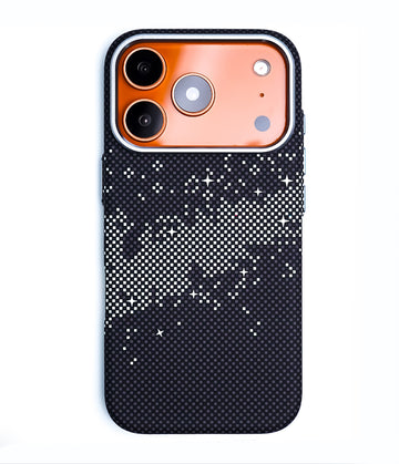 iPhone 17 Pro Back Cover Case | Carbon Fiber Mag-X - Galaxy Black