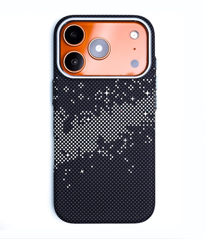 iPhone 17 Pro Max Back Cover Case | Carbon Fiber Mag-X - Galaxy Black