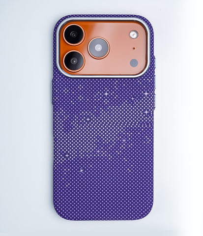iPhone 17 Pro Max Back Cover Case | Carbon Fiber Mag-X - Galaxy Purple
