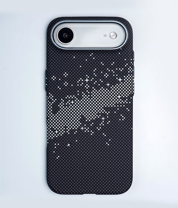 iPhone 17 Air Back Cover Case | Carbon Fiber Mag-X - Galaxy Black