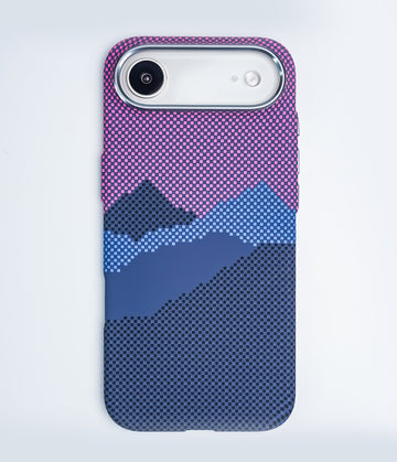 iPhone 17 Air Back Cover Case | Carbon Fiber Mag-X - Mountain Peak Purple