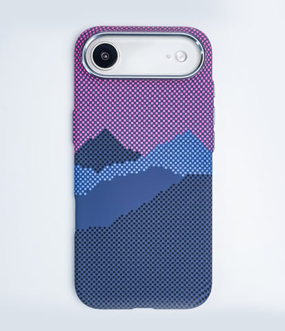 iPhone 17 Air Back Cover Case | Carbon Fiber Mag-X - Mountain Peak Purple