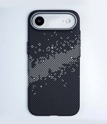 iPhone 17 Air Back Cover Case | Carbon Fiber Mag-X - Galaxy Black