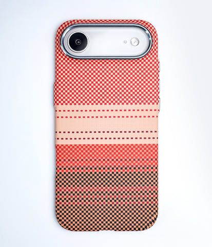 iPhone 17 Air Back Cover Case | Carbon Fiber Mag-X - Sunset Orange