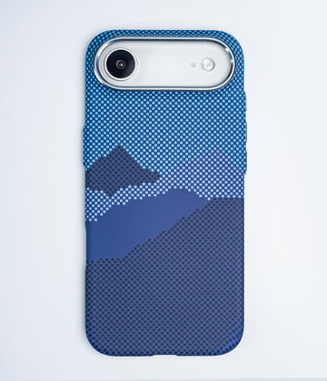 iPhone 17 Air Back Cover Case | Carbon Fiber Mag-X - Mountain Peak Blue