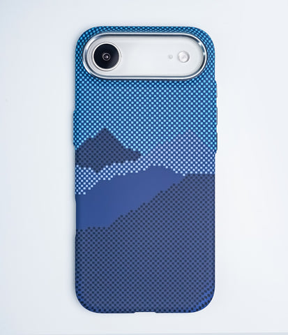 iPhone 17 Air Back Cover Case | Carbon Fiber Mag-X - Mountain Peak Blue