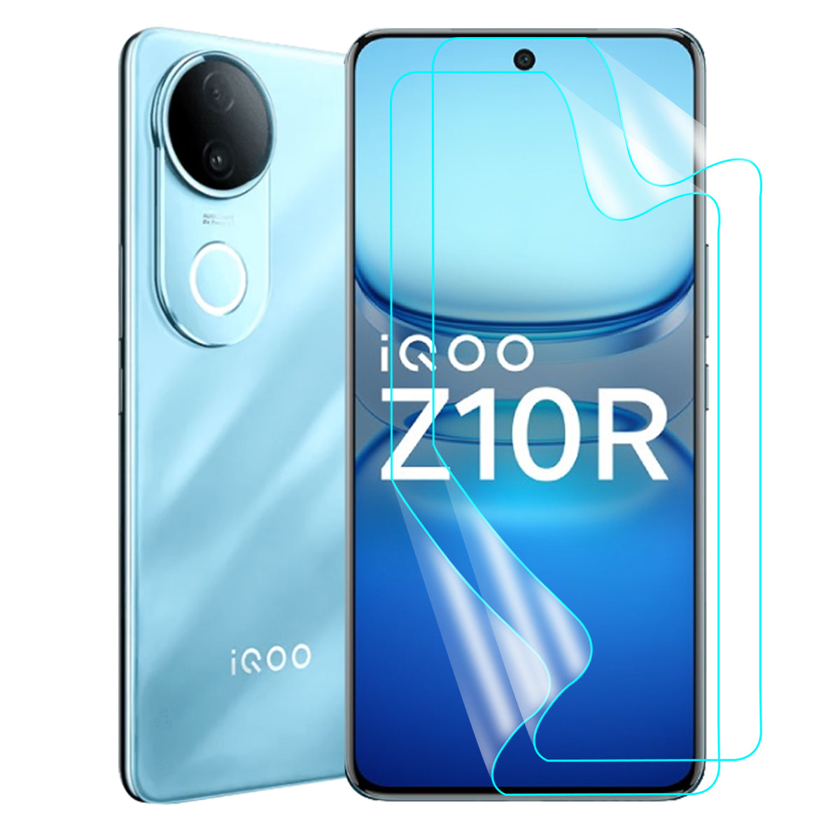 IQOO Z10R / VIVO V50 Screen Protector Guard [Clear] | Easy Do Film - 2 Pack [NOT TEMPERED GLASS]