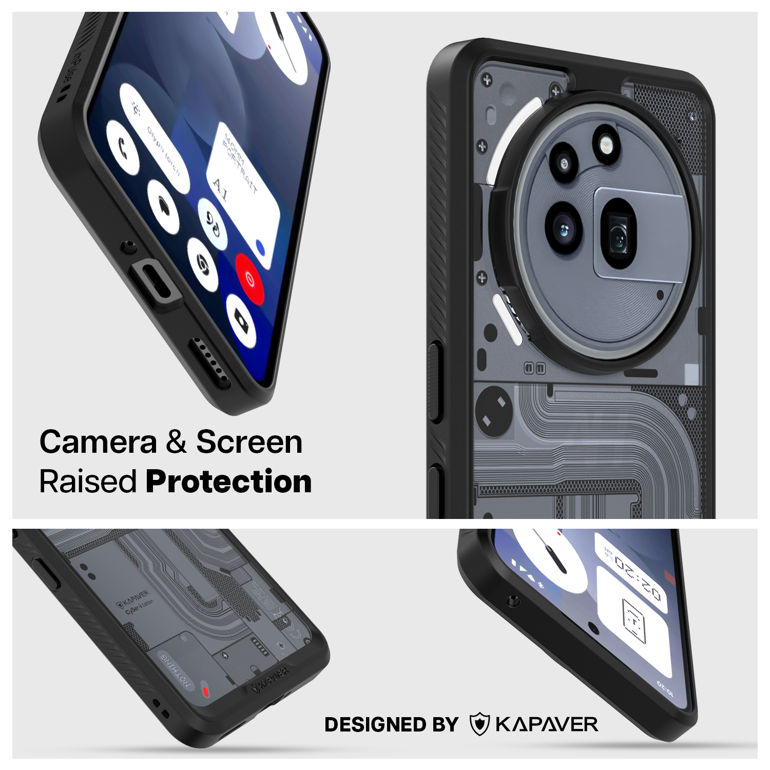 Baifu RFID-Schutzhülle Für Nothing Phone (3a) – Mit Kartenfächern & Standfunktion