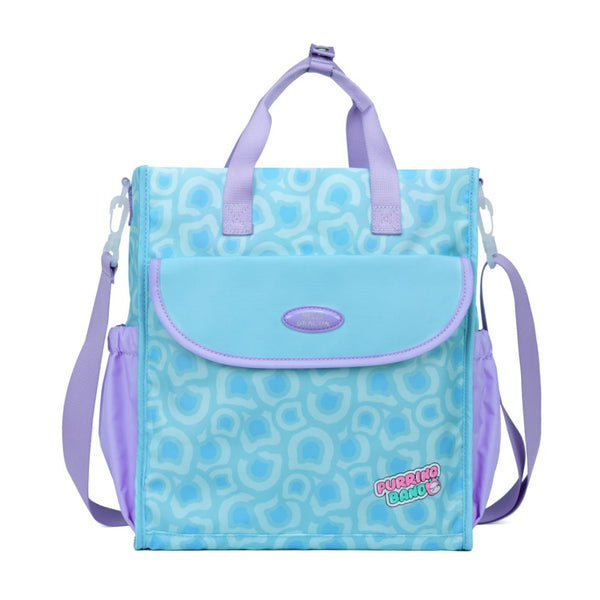 Hello Dragon Lunch Bag for Kids Cute “Purring Band!” Gradient Design - Baby Blue