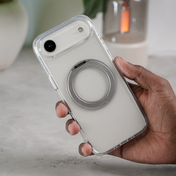 iPhone 17 Air Back Cover Case | 360 Kickstand Mag-X - Clear