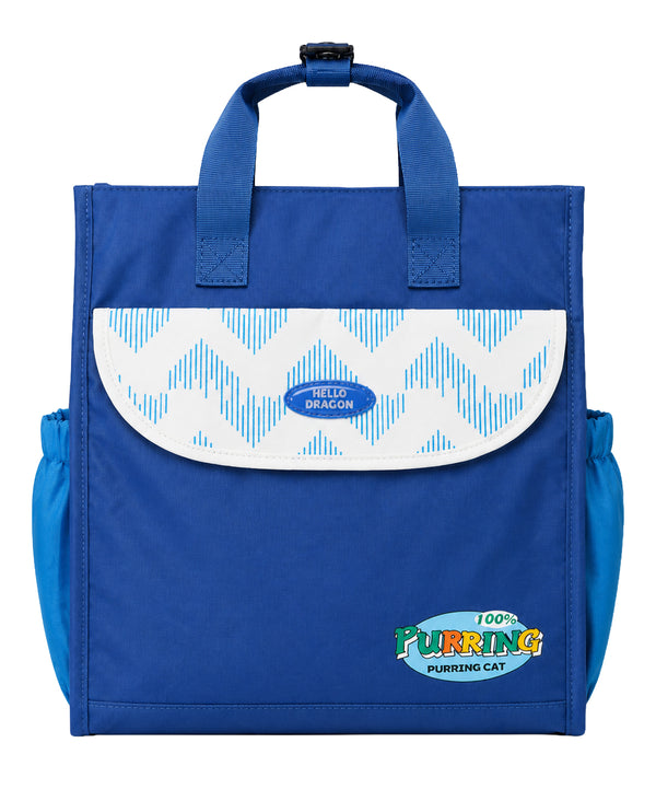 HELLO DRAGON by Kapaver Reusable Lunch Bag for Kids & Women | Insulated Tote Bag for School, Office, Picnic & Travel | Lightweight 13L Lunch Bag with Spacious Storage - Light Blue