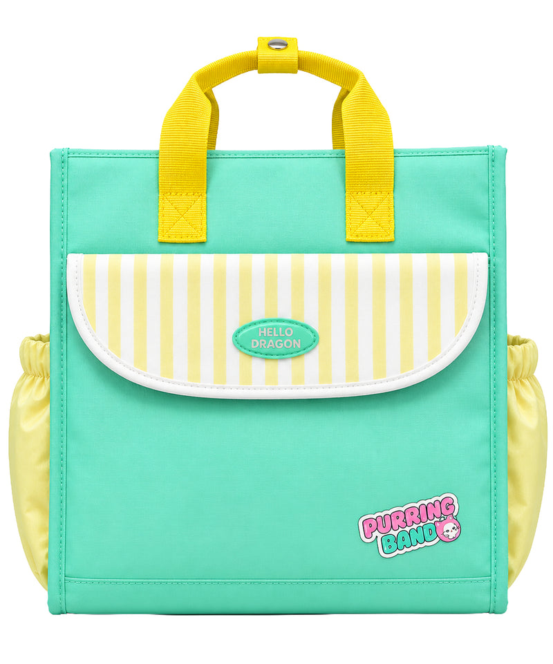 HELLO DRAGON Lunch Bag for Kids & Women | Insulated 13L Tote Bag | Light Green