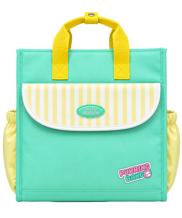 HELLO DRAGON by Kapaver Reusable Lunch Bag for Kids & Women | Insulated Tote Bag for School, Office, Picnic & Travel | Lightweight 13L Lunch Bag with Spacious Storage - Light Green