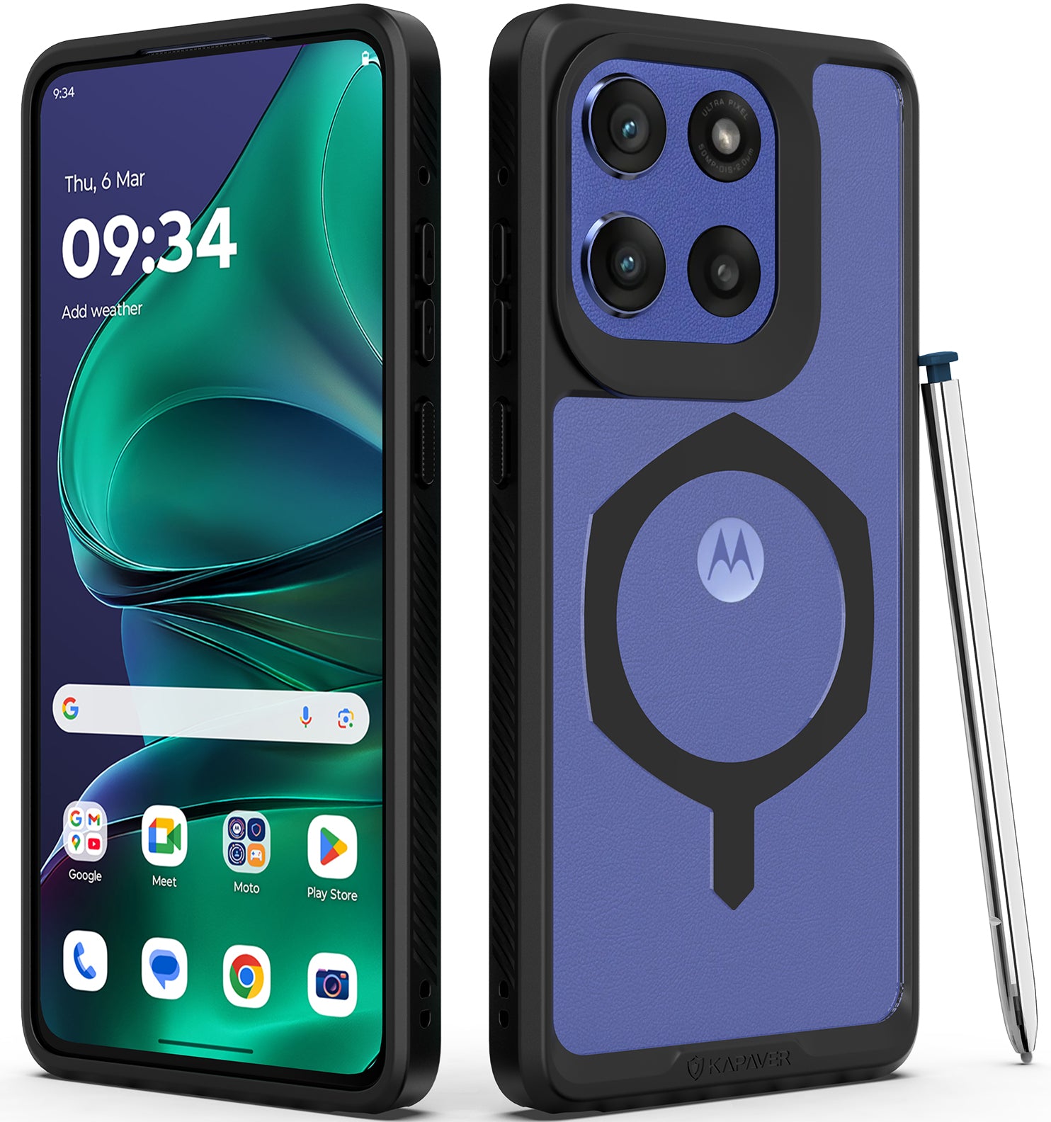 Motorola Edge 60 Stylus Back Cover Case | Mag X - Black