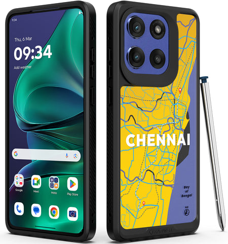 Motorola Edge 60 Stylus Back Cover Case | GPS Edition (Namma-Chennai) Mag X - Black