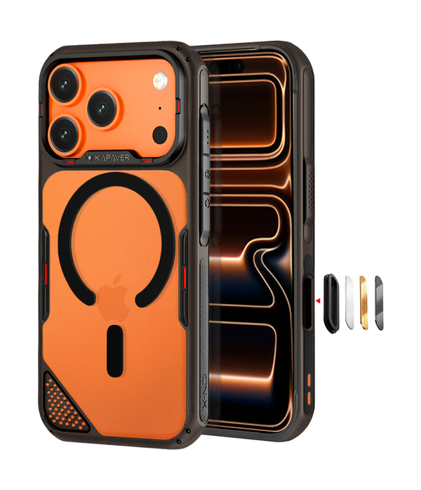 iPhone 17 Pro Max Back Cover Case | iON-X Magnetic - Smoke Black