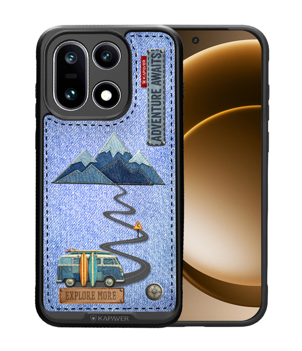 (Refurbished) OnePlus 15 Back Cover Case | Denim Adventure Mag X - Black