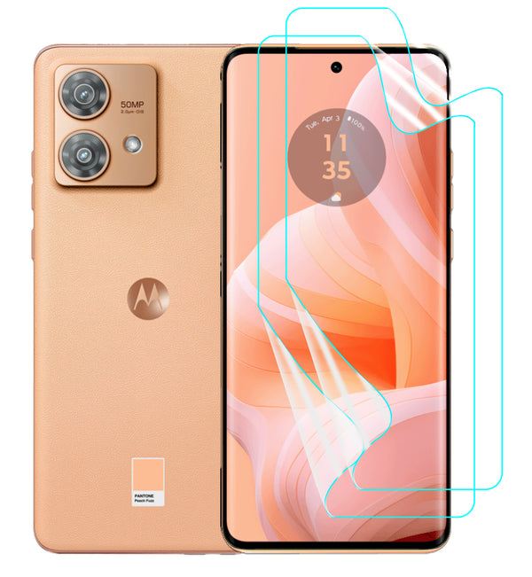 Moto Edge 40 Neo Screen Protector Guard [Clear] | Easy Do Film - 2 Pack [NOT TEMPERED GLASS]