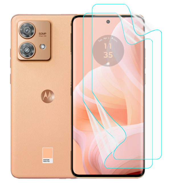 Moto Edge 40 Neo Screen Protector Guard [Matte Clear] | Easy Do Film - 2 Pack [NOT TEMPERED GLASS]