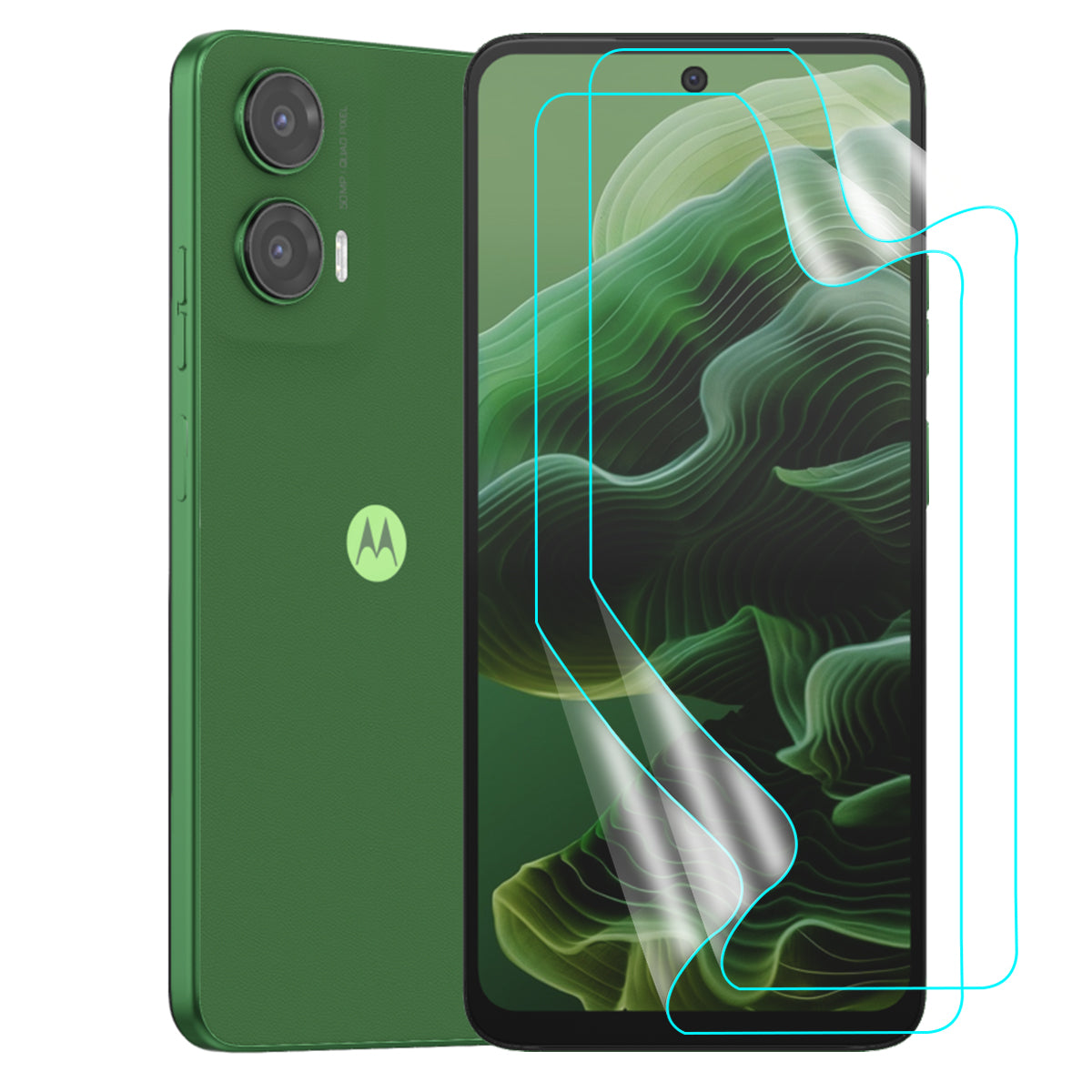 Moto G35 Screen Protector Guard [Clear] | Easy Do Film - 2 Pack [NOT TEMPERED GLASS]