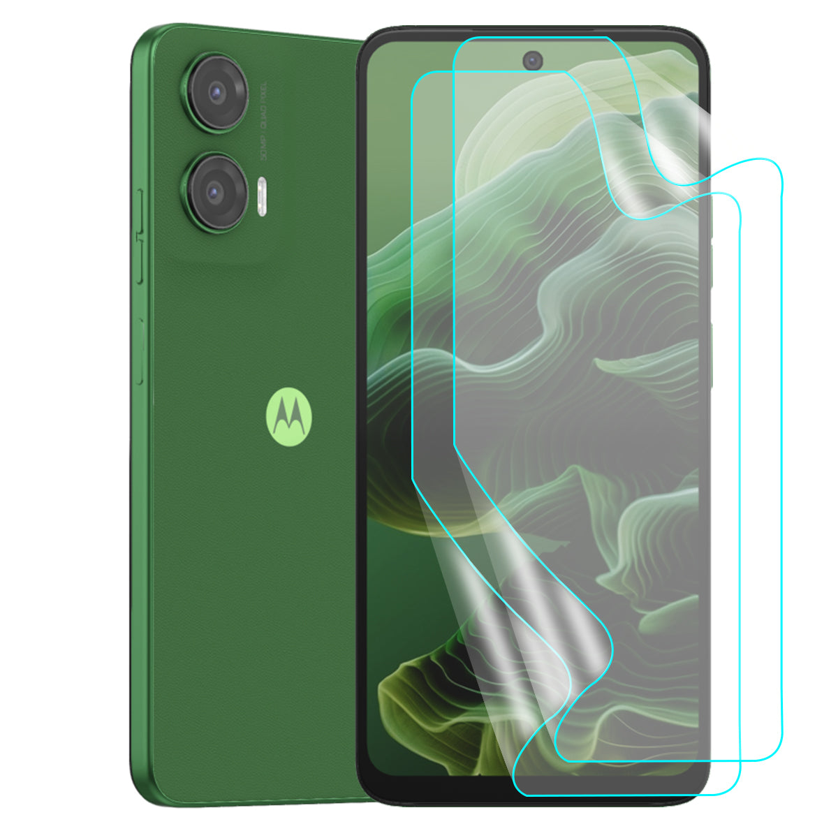 Moto G35 Screen Protector Guard [Matte Clear] | Easy Do Film - 2 Pack [NOT TEMPERED GLASS]