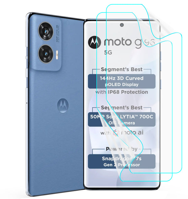 Motorola G96 Screen Protector Guard [Matte Clear] | Easy Do Film - 2 Pack [NOT TEMPERED GLASS]