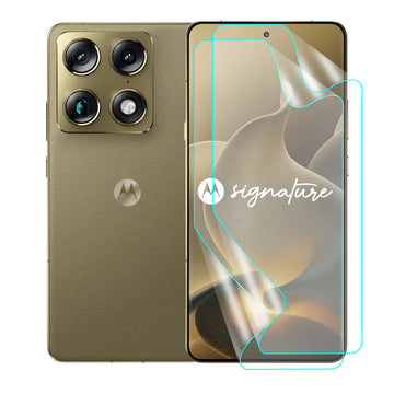 Moto Signature Screen Protector Guard [Matte Clear] | Easy Do Film - 2 Pack [NOT TEMPERED GLASS]