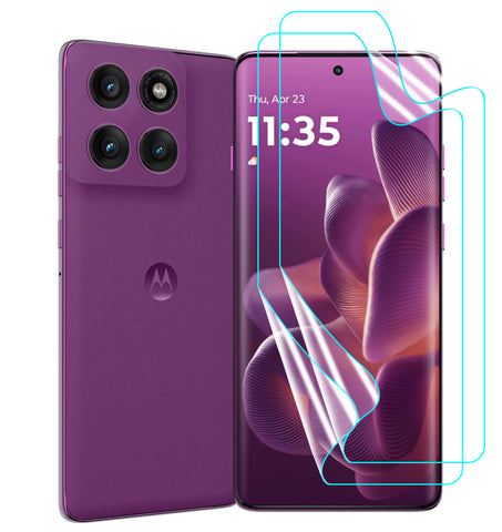 Moto Edge 60 Pro Screen Protector Guard [Clear] | Easy Do Film - 2 Pack [NOT TEMPERED GLASS]