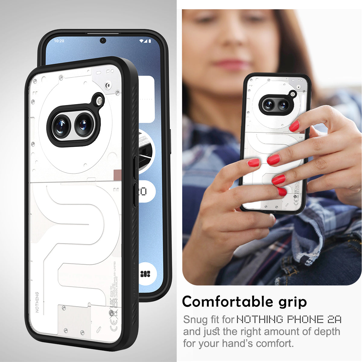 Nothing Case Best Nothing Phone 2a / 2a Plus 5G Back Cover Case | Impulse - Black