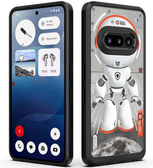 (Refurbished) Nothing Phone 3a Back Cover Case | Impulse (Astro Big Eyes) - Black