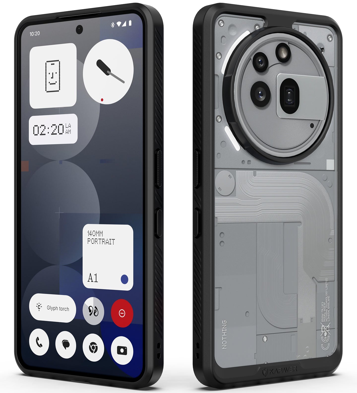 Nothing Phone 3a Pro Back Cover Case | Impulse - Black