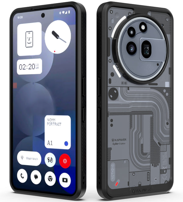 Nothing Phone 3a Pro Back Cover Case | CyBer-i Edition - Black (01)