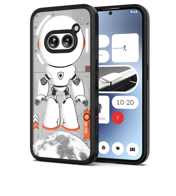 (Refurbished) Nothing Phone 2a / 2a Plus 5G Back Cover Case | Impulse (Astro Big Eyes) - Black