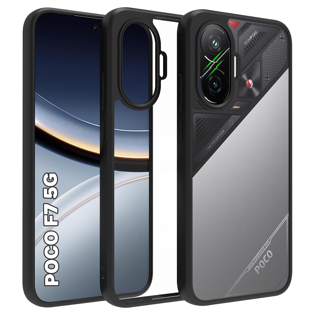 Redmi Turbo 4 Pro Back Cover Case | Hybrid - Black
