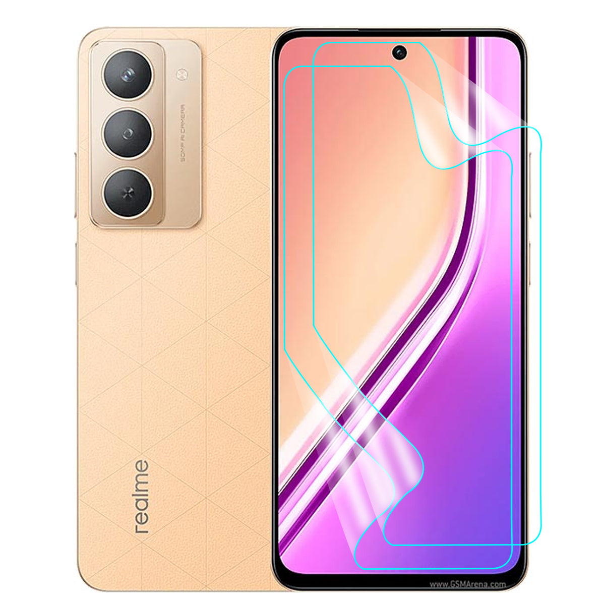 Realme P3X Screen Protector Guard [Clear] | Easy Do Film - 2 Pack [NOT TEMPERED GLASS]