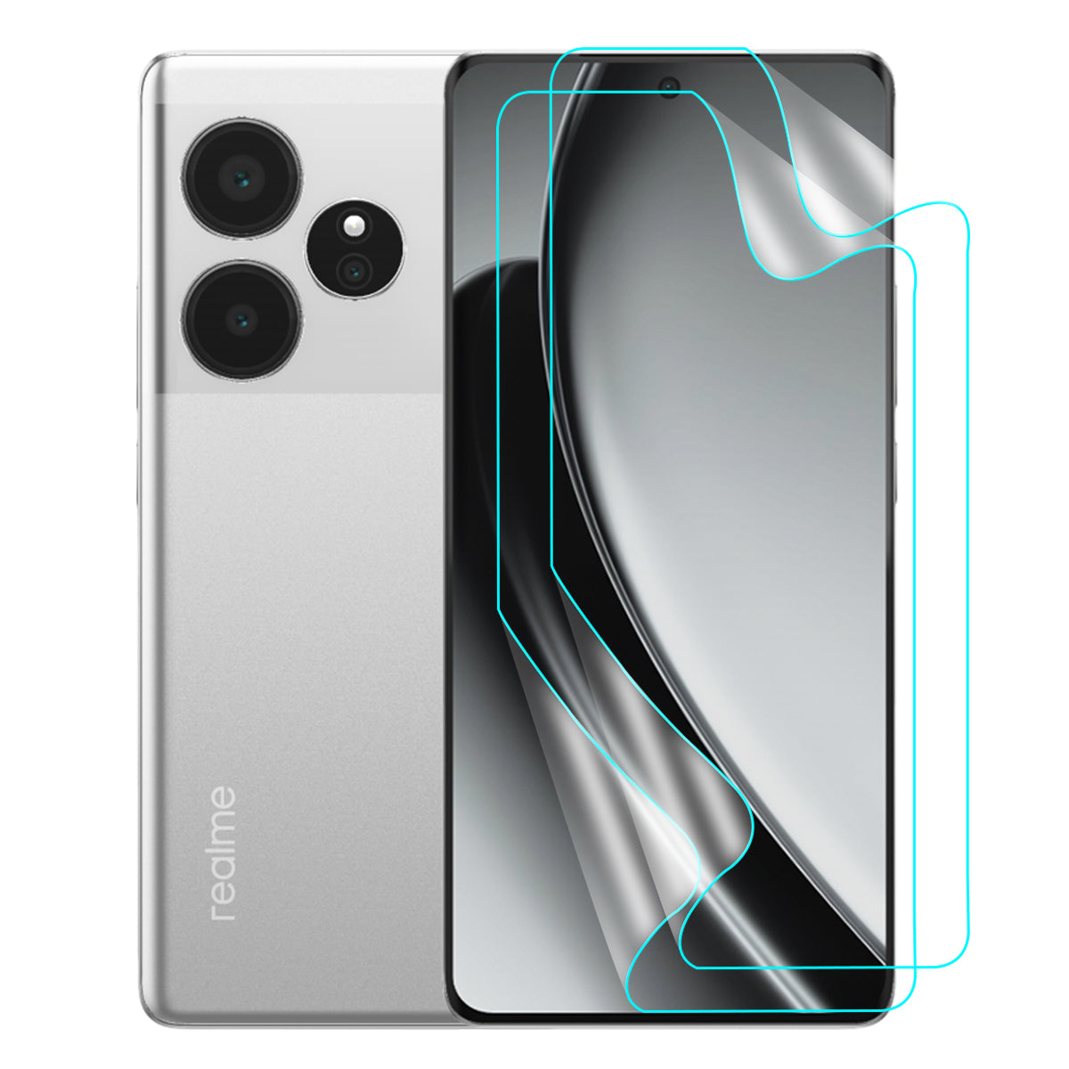 Realme GT 6 / GT 6T Screen Protector Guard [Clear] | Easy Do Film - 2 Pack [NOT TEMPERED GLASS]