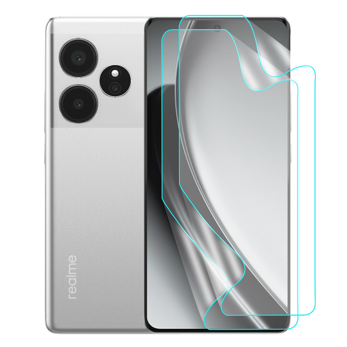 Realme GT 6 / GT 6T Screen Protector Guard [Matte Clear] | Easy Do Film - 2 Pack [NOT TEMPERED GLASS]
