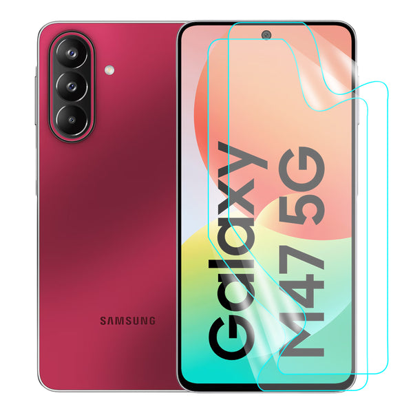 Samsung Galaxy M47 Screen Protector Guard [Matte Clear] | Easy Do Film - 2 Pack [NOT TEMPERED GLASS]