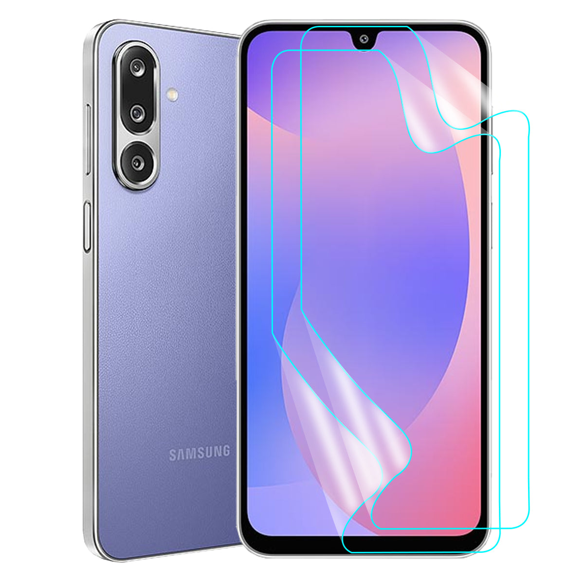 Samsung Galaxy F36 Screen Protector Guard [Clear] | Easy Do Film - 2 Pack [NOT TEMPERED GLASS]