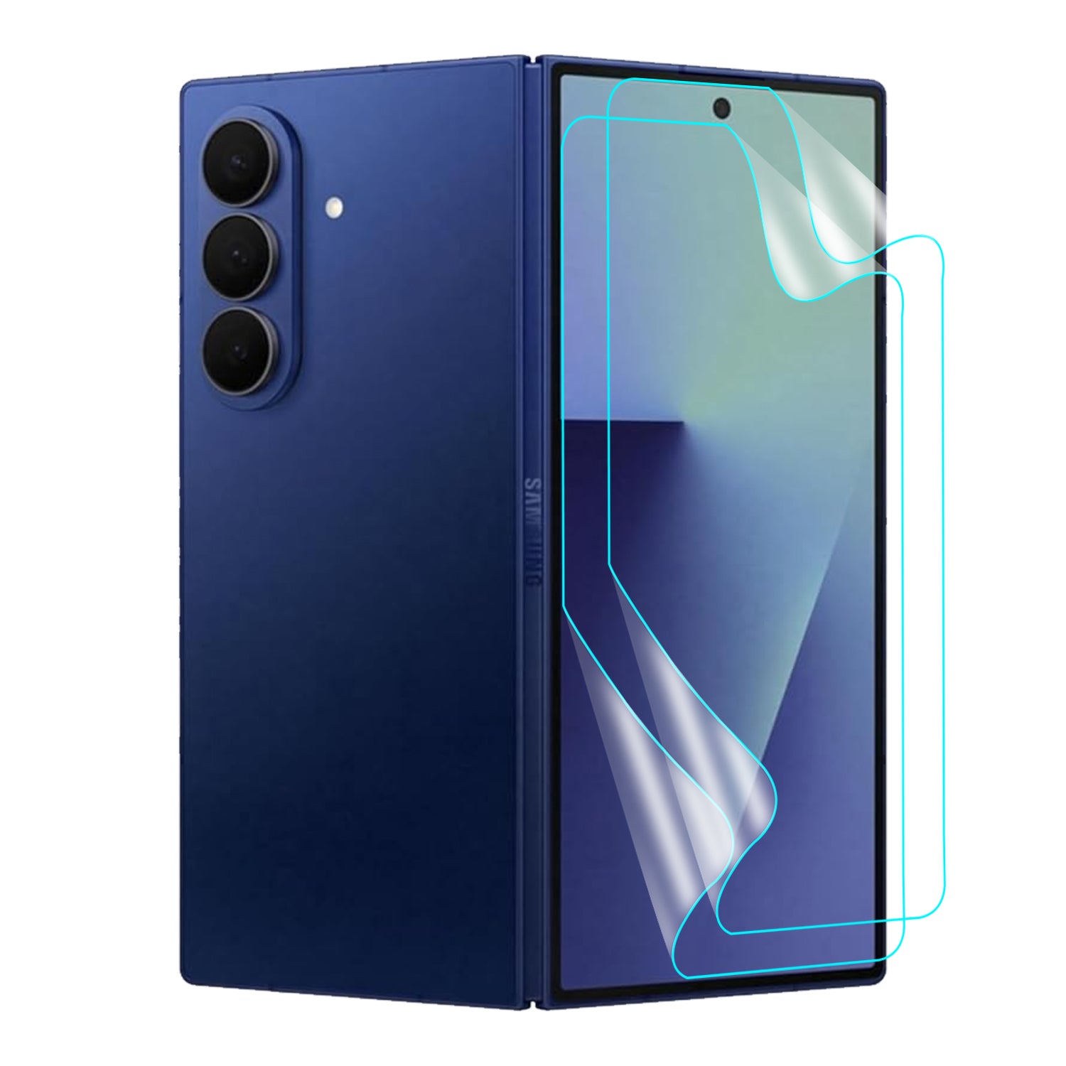 Samsung Galaxy Z Fold 7 Screen Protector Guard [Clear] | Easy Do Film - 2 Pack [NOT TEMPERED GLASS]