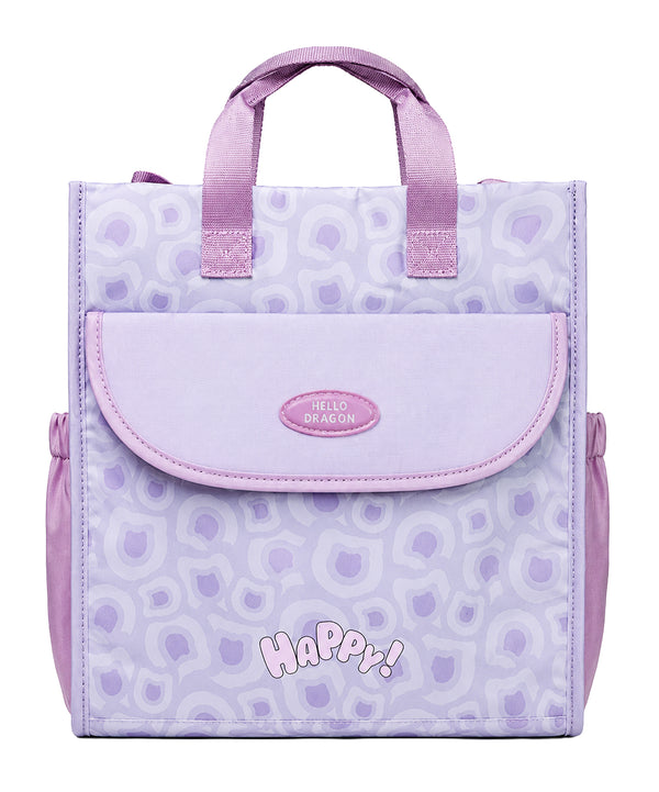HELLO DRAGON by Kapaver Reusable Lunch Bag for Kids & Women | Insulated Tote Bag for School, Office, Picnic & Travel | Lightweight 13L Lunch Bag with Spacious Storage - Purple