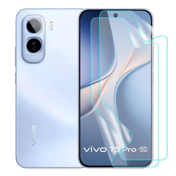 Vivo T5 Pro Screen Protector Guard [Matte Clear] | Easy Do Film - 2 Pack [NOT TEMPERED GLASS]