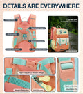 Peach kids school backpack