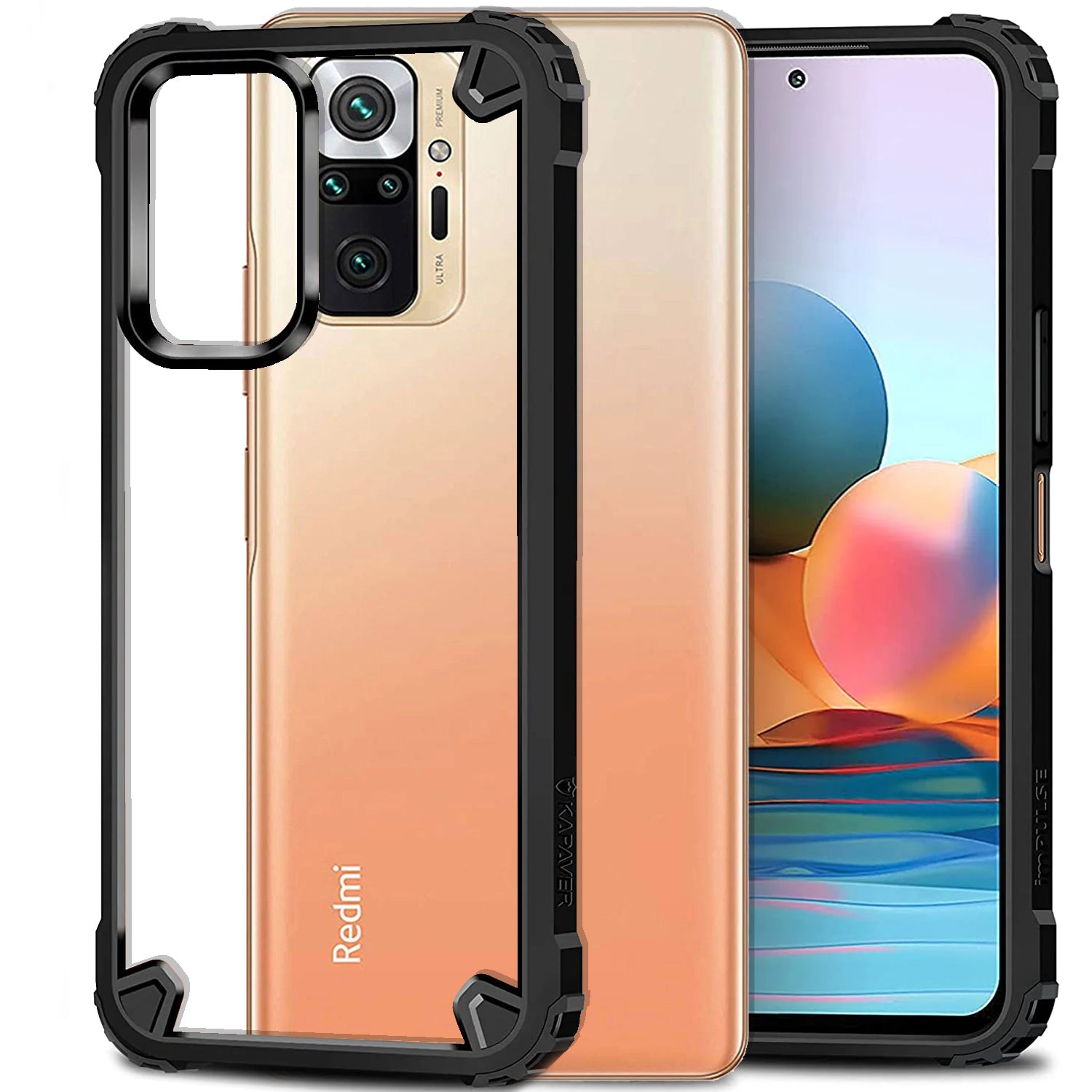 Redmi Note 10 Pro / Redmi Note 10 Pro Max Back Cover Case | Impulse - Black