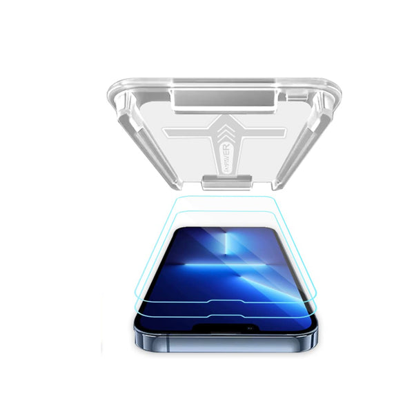 iPhone 13 Pro Max Tempered Glass Screen Protector Guard | Easy FIT - 2 Pack