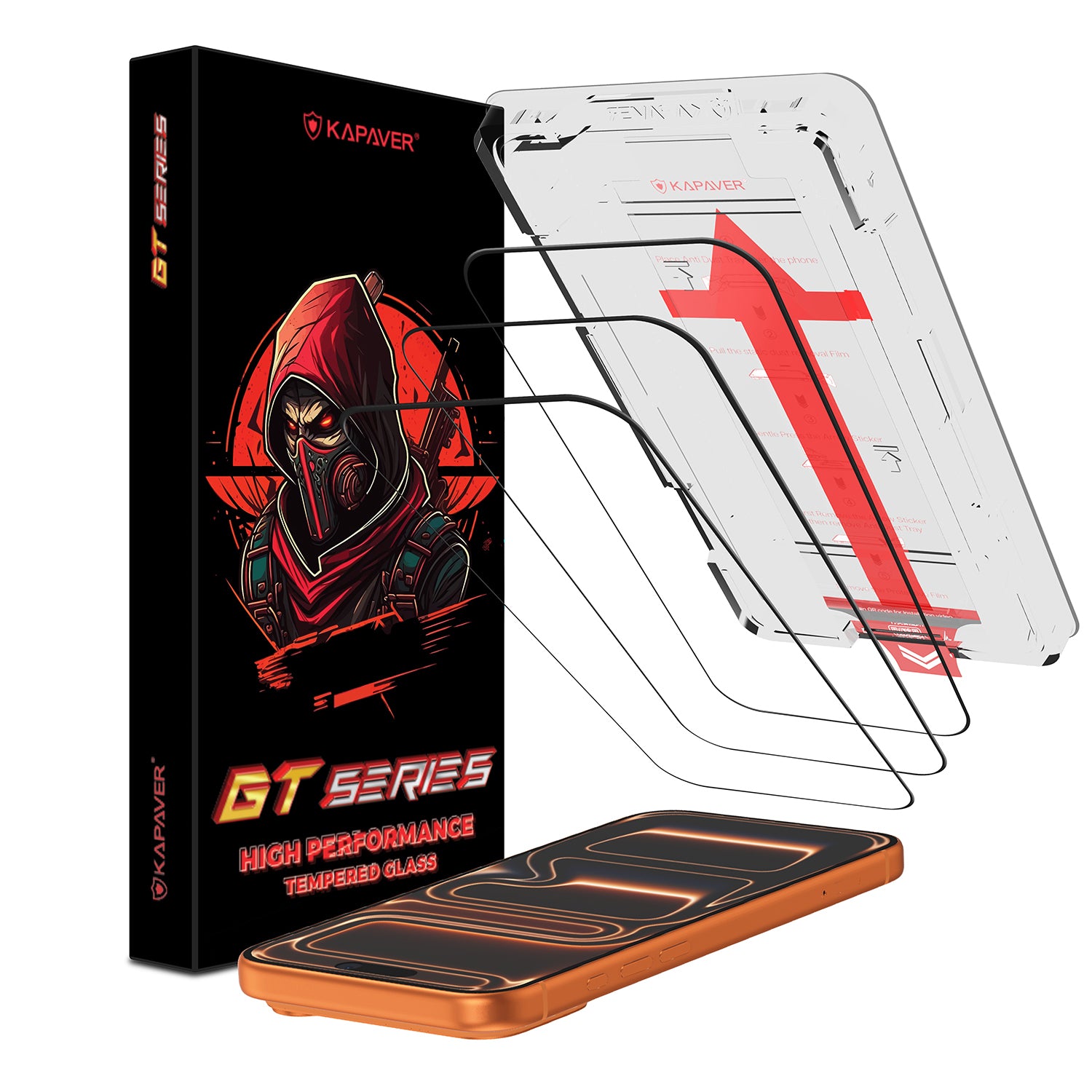 iPhone 17 Pro Max Easy DO Tempered Glass Screen Protector Guard | GT Series (Clear) - 3 Pack