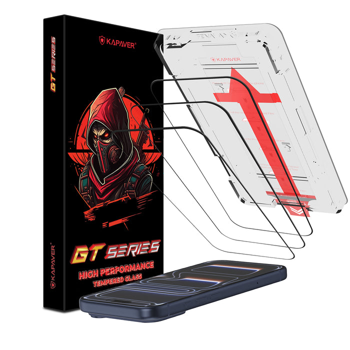 iPhone 17 Pro Easy DO Tempered Glass Screen Protector Guard | GT Series (Clear) - 3 Pack